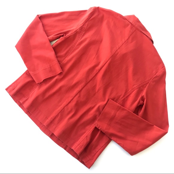 Chico's Orange Button Down Light Jacket Size M - Picture 3 of 5